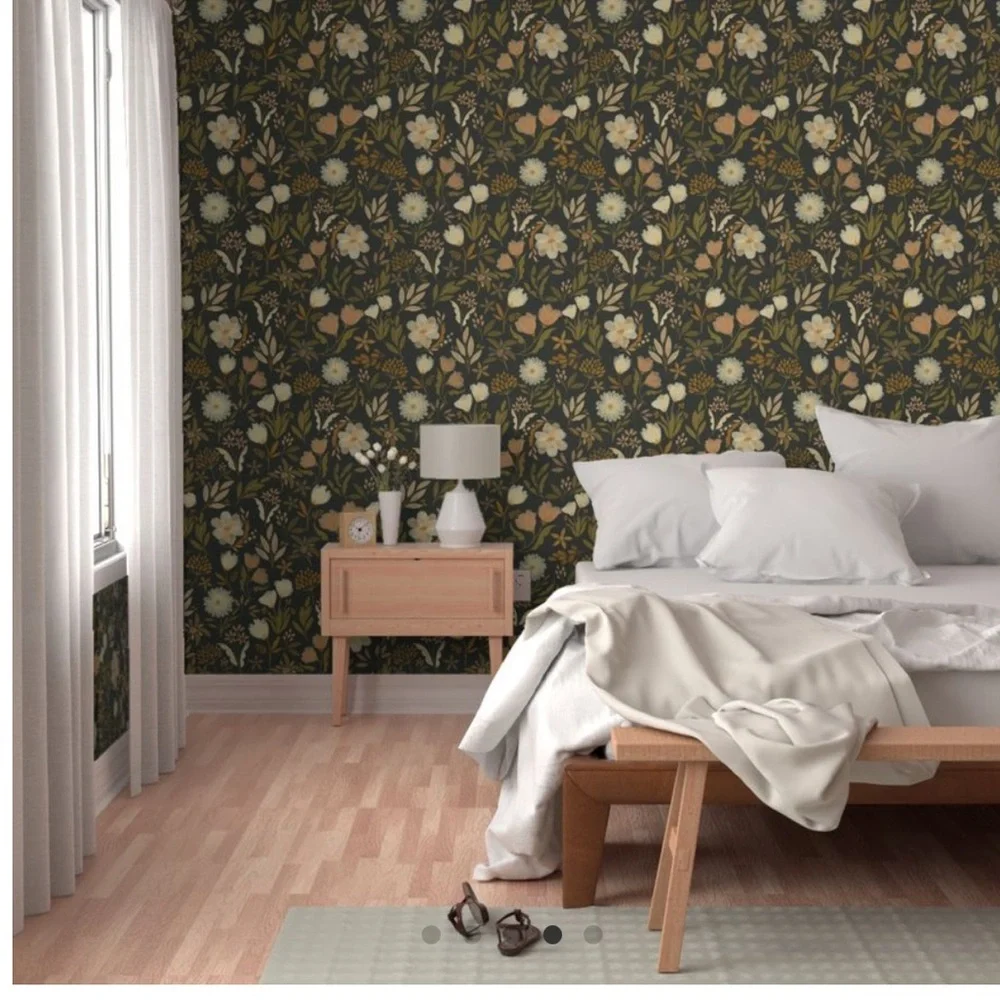 Vintage Garden Vinyl Wallpaper by Vivian Yiwing #1